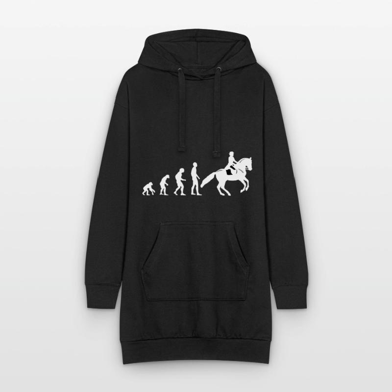 Evolution équitation - cheval - cavalier - cavalier Sweat-shirt à capuche long Femme