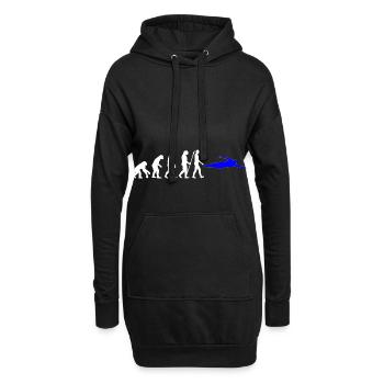 Evolution Schwimmen! Geschenk, Sport, Hobby - Hoodie-Kleid - Schwarz - Vorne