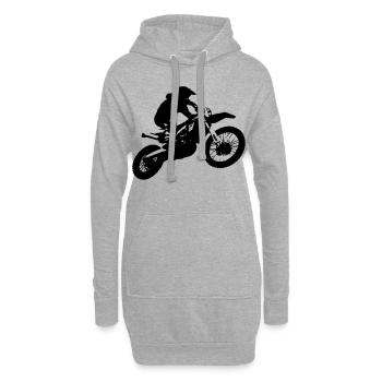 Fliegende Enduro - Hoodie-Kleid - Grau meliert - Vorne
