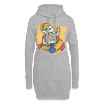 Indien Inder Hindu Ganesha Gott Land I Geschenk - Hoodie-Kleid - Grau meliert - Vorne