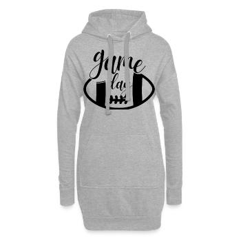 JOUR DE JEU - Sweat-shirt à capuche long Femme - gris chiné - Devant