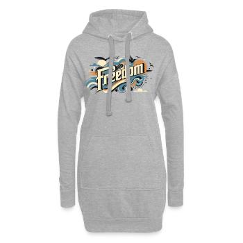 Freiheit - Hoodie-Kleid - Grau meliert - Vorne