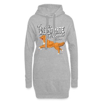 tollerunderestimate - Sweat-shirt à capuche long Femme - gris chiné - Devant