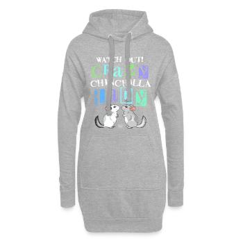Folle dame chinchilla - Sweat-shirt à capuche long Femme - gris chiné - Devant