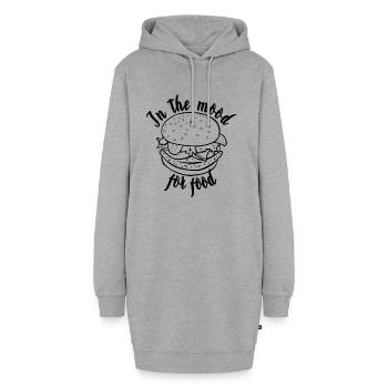 HAMBURGER - IN THE MOOD FOR FOOD (b) - Sweat-shirt à capuche long Femme - gris chiné - Devant