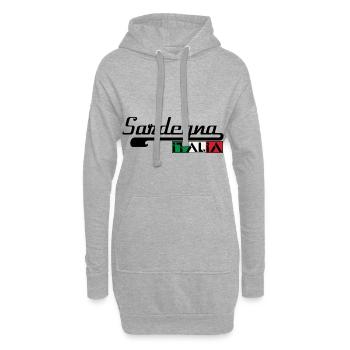SARDEGNA ITALIA (b) - Sweat-shirt à capuche long Femme - gris chiné - Devant
