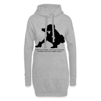 Photographer freezing moment Image (b) - Hoodie-Kleid - Grau meliert - Vorne