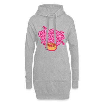 DONUT | Whatever Sprinkles Your Donuts - Hoodie-Kleid - Grau meliert - Vorne