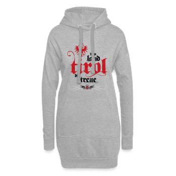 Dem Land Tirol die Treue - Hoodie-Kleid - Grau meliert - Vorne