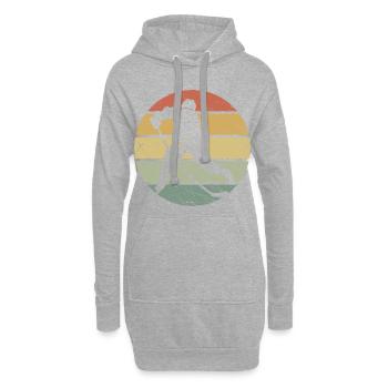Eishockey retro vintage - Hoodie-Kleid - Grau meliert - Vorne