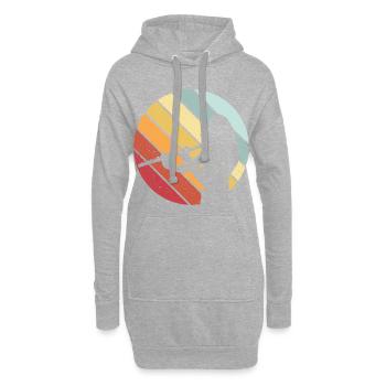 Flute instrument cadeau flûtiste orchestre retro - Sweat-shirt à capuche long Femme - gris chiné - Devant