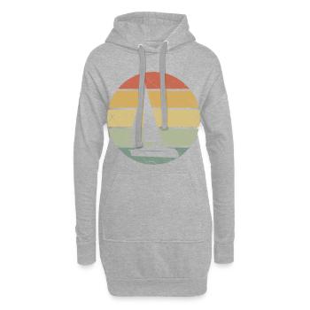 Segeln Schiff - Hoodie-Kleid - Grau meliert - Vorne