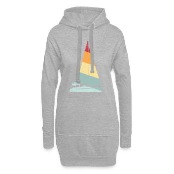 Segeln Segelboot Geschenk Segler Schiff See Yacht - Hoodie-Kleid - Grau meliert - Vorne
