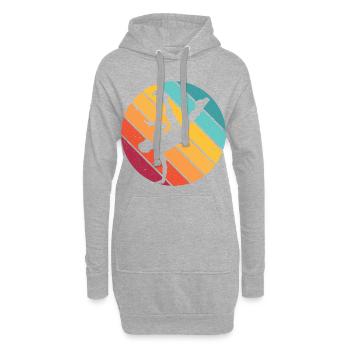 Breakdance Breakdancer musique hip hop cadeau danse - Sweat-shirt à capuche long Femme - gris chiné - Devant