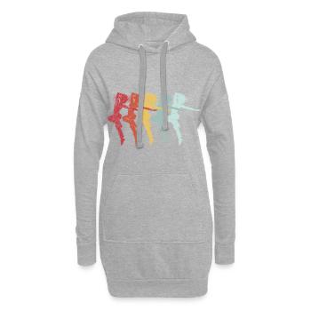 Breakdance Breakdancer musique hip hop cadeau danse - Sweat-shirt à capuche long Femme - gris chiné - Devant