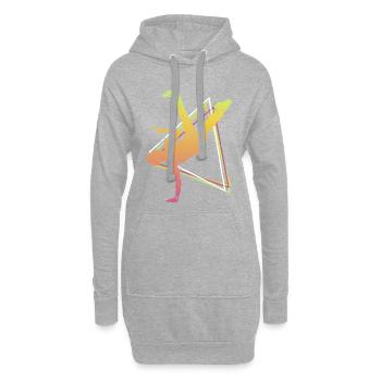 Breakdance Breakdancer musique hip hop cadeau danse - Sweat-shirt à capuche long Femme - gris chiné - Devant