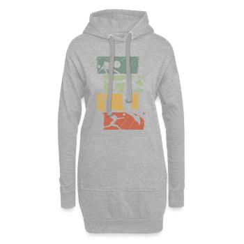 Joueur de volley-ball de volley-ball cadeau de beach-volley - Sweat-shirt à capuche long Femme - gris chiné - Devant