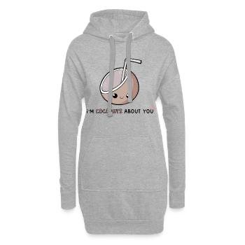 BERRY FEMME BEAUCOUP DE NOIX DE NOIX DE COCO - Sweat-shirt à capuche long Femme - gris chiné - Devant