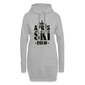 Apres ski crew - Hoodie-Kleid - Grau meliert - Vorne