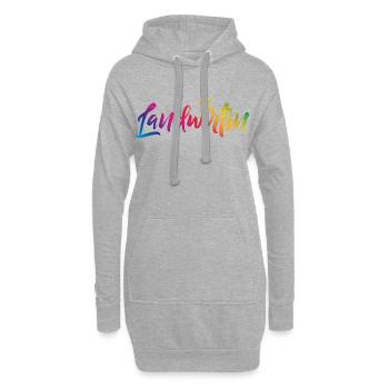 Landwirtin herz bunt - Hoodie-Kleid - Grau meliert - Vorne