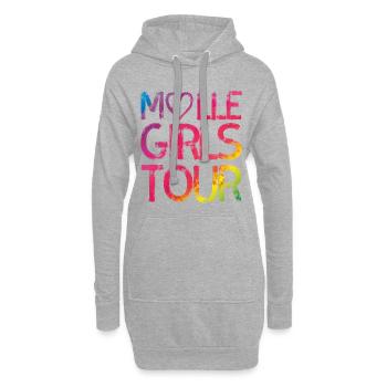 Malle girls tour herz bunt - Hoodie-Kleid - Grau meliert - Vorne