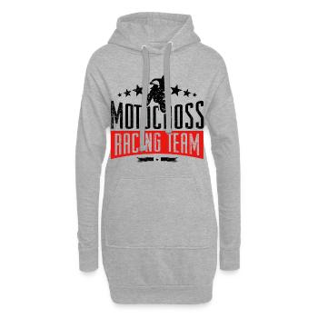 Motocross Racing Team - Sweat-shirt à capuche long Femme - gris chiné - Devant