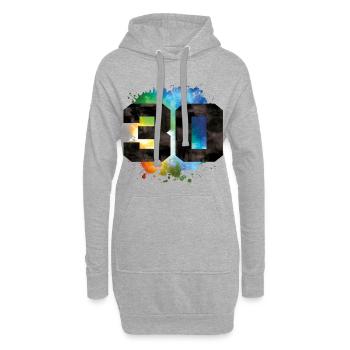 30 Nombre - Sweat-shirt à capuche long Femme - gris chiné - Devant