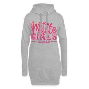 Escouade de filles Malle rose - Sweat-shirt à capuche long Femme - gris chiné - Devant
