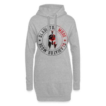 spartaner helm gladiator - Hoodie-Kleid - Grau meliert - Vorne