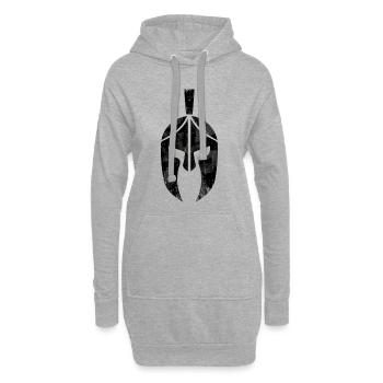 spartaner helm - Hoodie-Kleid - Grau meliert - Vorne