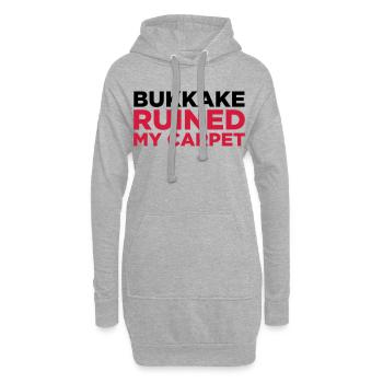 Bukkake hat meinen Teppich ruiniert! - Hoodie-Kleid - Grau meliert - Vorne