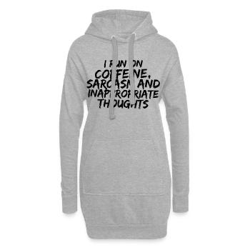 COFFEINE SARCASM - Hoodie-Kleid - Grau meliert - Vorne