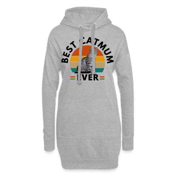 BESTE KATZENMAMA ALLER ZEITEN - Hoodie-Kleid - Grau meliert - Vorne