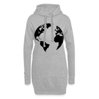 Mutter Erde - Hoodie-Kleid - Grau meliert - Vorne