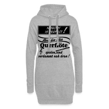 Fanfahrenzug, Spielmannszug,Querflöte...(25) - Hoodie-Kleid - Grau meliert - Vorne