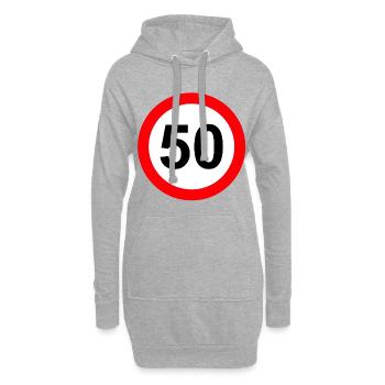 Pour tous ceux qui voient Abraham/Sarah à 50 ans # - Sweat-shirt à capuche long Femme - gris chiné - Devant