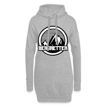 Bergsteiger - Bergretter - Bergrettung - Wanderung - Hoodie-Kleid - Grau meliert - Vorne