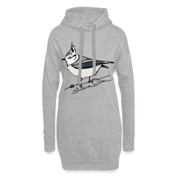 Crested - Hoodie Dress - heather grey - Front