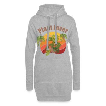 Plantes Amoureuses des Plantes Plantes Cadeaux - Sweat-shirt à capuche long Femme - gris chiné - Devant
