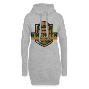 Football automobile - Sweat-shirt à capuche long Femme - gris chiné - Devant