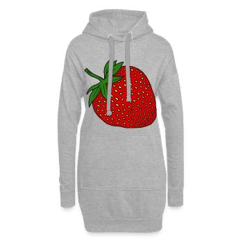 Erdbeere - Hoodie-Kleid - Grau meliert - Vorne