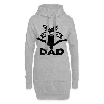 Trampolinspringer Papa - Hoodie-Kleid - Grau meliert - Vorne