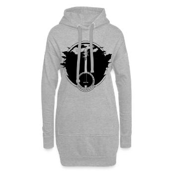 Banjo - Sweat-shirt à capuche long Femme - gris chiné - Devant