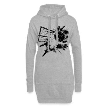 Volley-ball - Sweat-shirt à capuche long Femme - gris chiné - Devant