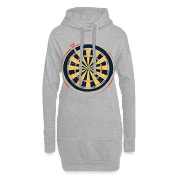 Graphiques Dart - Sweat-shirt à capuche long Femme - gris chiné - Devant