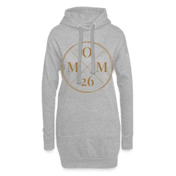 Maman 26 Bébé Maman Cadeau Fête des Mères Maman 2026 - Sweat-shirt à capuche long Femme - gris chiné - Devant