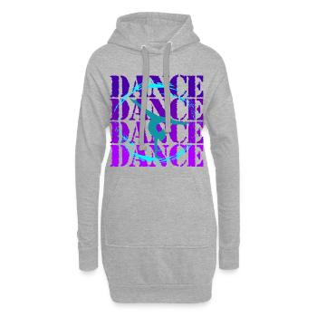 Danse acrobatique en silhouette vibrante - Sweat-shirt à capuche long Femme - gris chiné - Devant