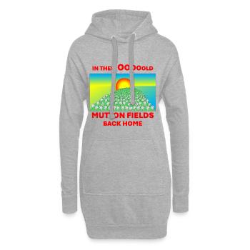 Champs de mouton - Sweat-shirt à capuche long Femme - gris chiné - Devant