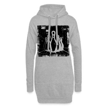 Bowling - Hoodie-Kleid - Grau meliert - Vorne