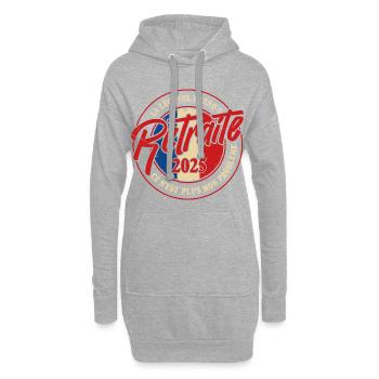 La Légende Prend sa Retraite Cadeau Humoristique - Sweat-shirt à capuche long Femme - gris chiné - Devant